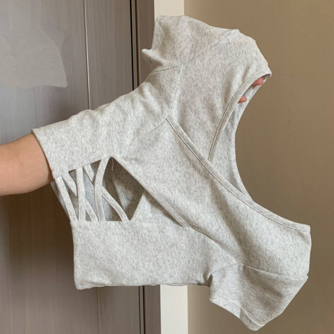 해피유통 여성 크롭 타이트 요가 반팔티 jh wcy