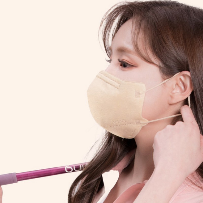 에어에이드 새부리형 2D 마스크 중형 KF94, 5개입, 8개, 베이지