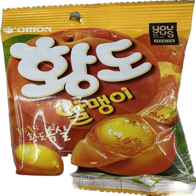 유어스 황도알맹이 젤리 67g 3개 까먹는젤리 몰랑몰랑 황도속살 마이구미