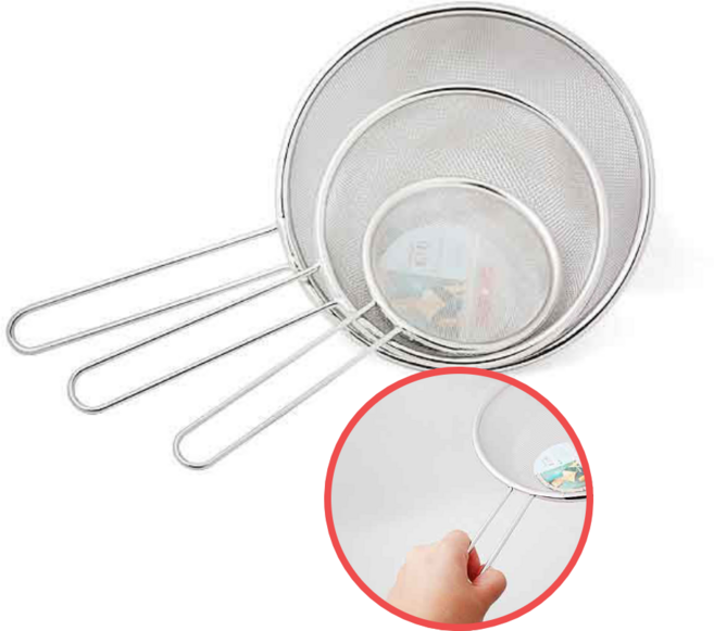 키친아트 거품 건지개 면채 소국자 뜰채 스텐 국내산 20x36cm, 1개