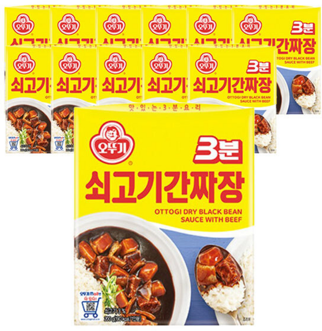 오뚜기3분 쇠고기 간짜장, 12개, 200g