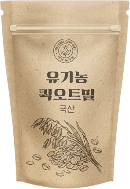 국산 유기농 퀵오트밀 100%, 1개, 1kg