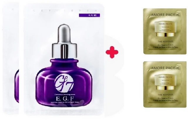 GE7 마스크2매/아모레퍼시픽 타임 레스폰스 아이 리저브 크림(아이크림)24매, 24개, 1g - 쿠팡