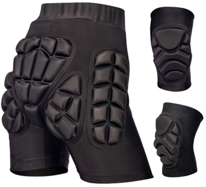 서브22 스노우보드 스키 엉덩이 + 무릎 보호대 2종 세트, 1개