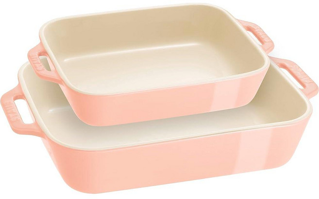 스타우브 세라믹 그라탕 디쉬 파스텔핑크 2개 세트