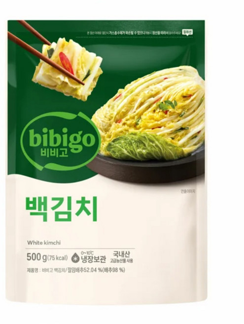 비비고 백김치, 500g, 3개