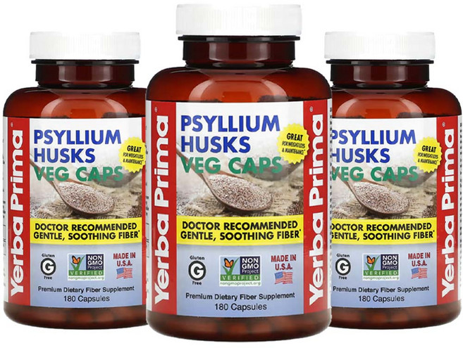 Yerba Prima 차천차피 자전자피 차전자 피 차전 자피 질경이 180캡슐3통, 180정