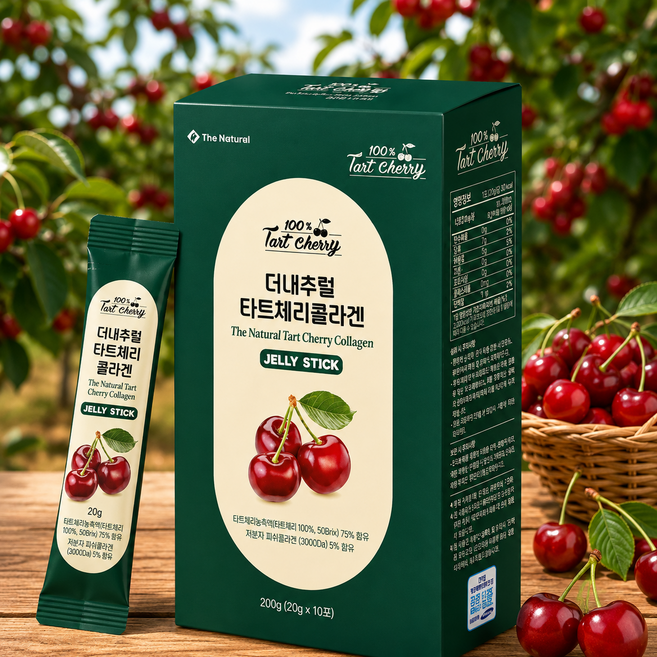 더내추럴 타트체리 콜라겐 젤리 스틱 10p, 3개