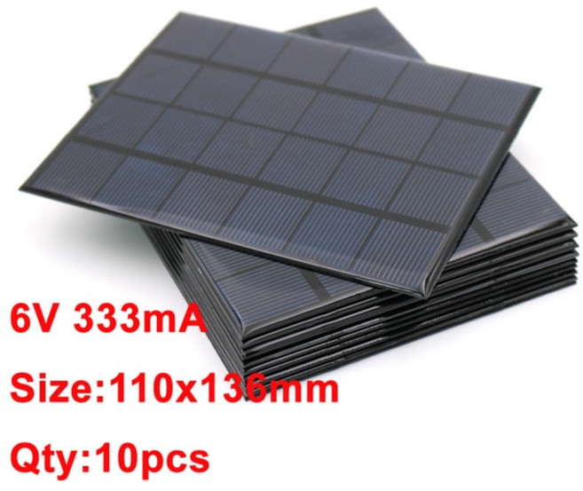 정원태양광 태양충전기배터리 접이식태양광패널 10PCS X DC 태양 전지 패널 6V 100mA 167mA 183mA 333mA 500mA 583mA 750mA 휴대 전화 충전기 휴