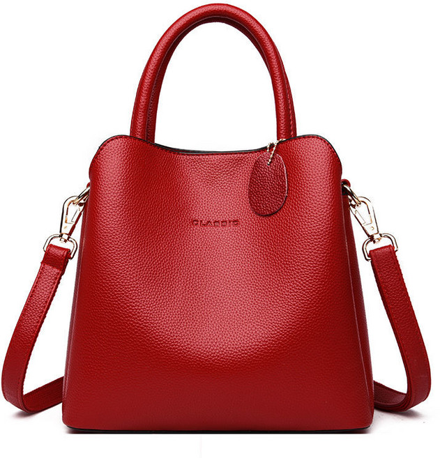 Sevalo 카루스 여성 가죽 크로스백 숄더백 스퀘어 수납 손잡이 무지 사계절 여자 가방