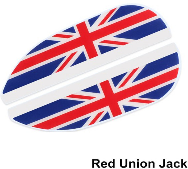 사이드미러빗물커버 바이저 장마철 방수필름 비오는날사이드미러 백미러방수 자동차 백미러 레인 아이브로우 프로텍터 커버 미니 쿠퍼 R53 R55 R56 R60 R61 F54 F55 F5, 1.Red Union Jack, 1개