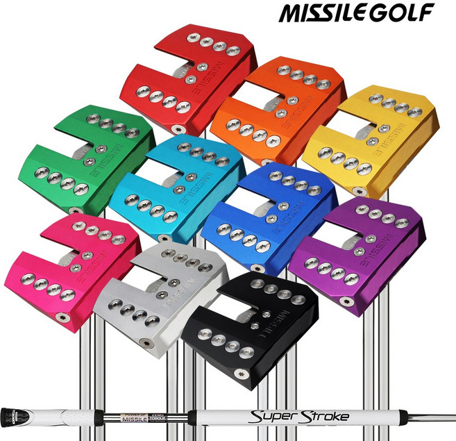 미사일골프 2026 제로투 ZERO2 스틸 제로토크 브룸스틱 퍼터, 아쿠아 블루 43