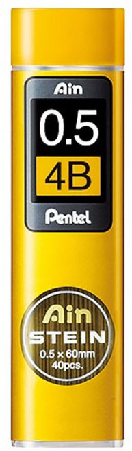Pentel 飛龍 Ain STEIN C27 0.3mm HB 自動鉛筆筆芯, 1個, 0.5, 4B