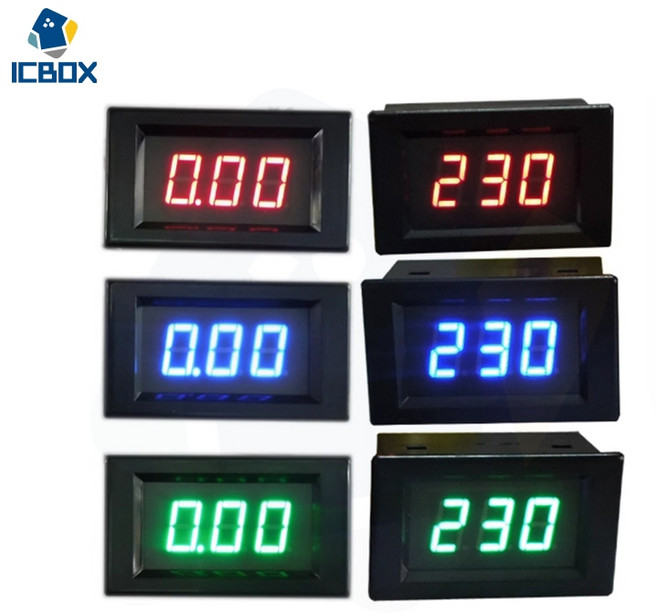 ICBOX YB4835 數顯交流電流表頭 C220V/380V供電 (黑殼) 電流測量儀器, 1個