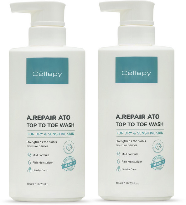 셀라피 에이리페어 아토 탑투토 워시, 2개, 480ml