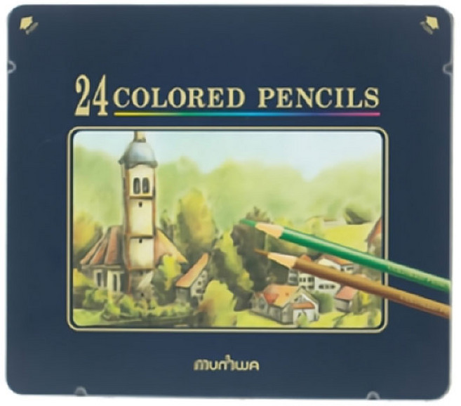 문화 문화 넥스프로 색연필 오일(일반) 24색 세트, 선택2