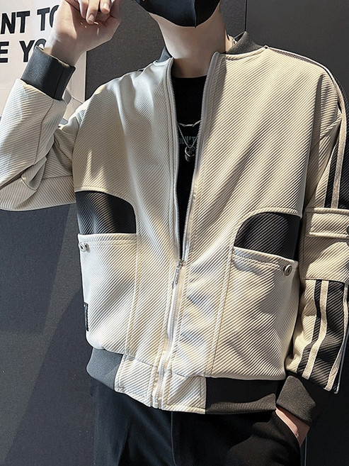 【多口袋潮酷】飛行員夾克 棒球服 工裝外套 夾克男 春秋外套 秋冬上衣 斜紋面料 潮牌設計 街頭休閒 百搭出街