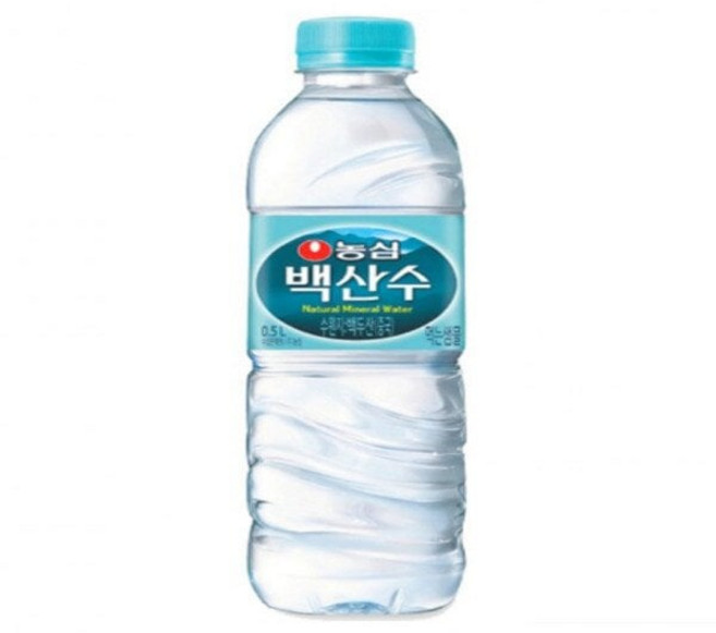 총60병 농심 백산수 500ml 백산수500 백산수500cc 생수500 백산수500 60 유/무라벨 랜발송 작은생수 미니, 1개
