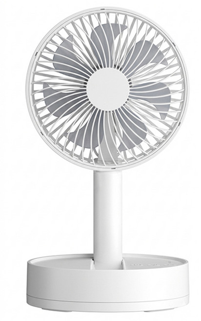 Giilight 무선 저소음 탁상용 선풍기 자동회전 접이식 타이머 선풍기, 흰색, 업그레이드