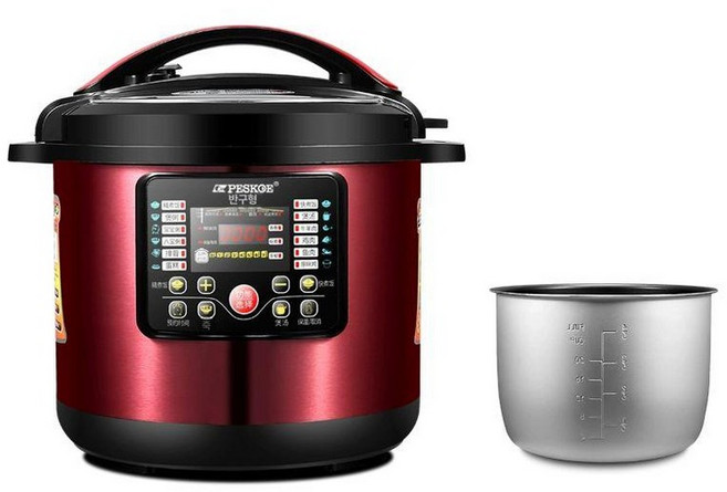 업소용 중국 전기 압력밥솥 밥통 대용량 스테인레스 식당, 기본 색상, 13L 적색 단일형소켓밀폐링