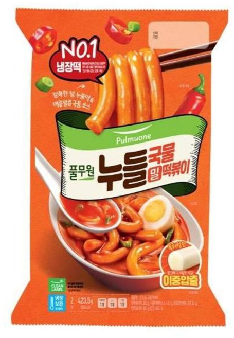 풀무원 밀 누들 국물떡볶이 2인분, 4개, 423.5g