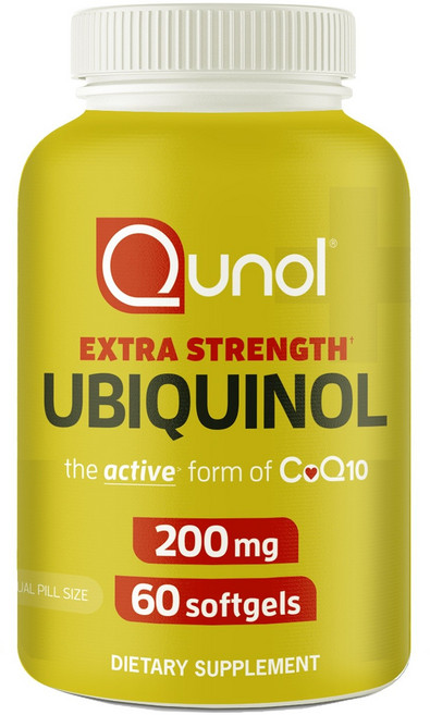Qunol 還原型輔酶Q10 200毫克 軟膠囊, 1個, 60錠
