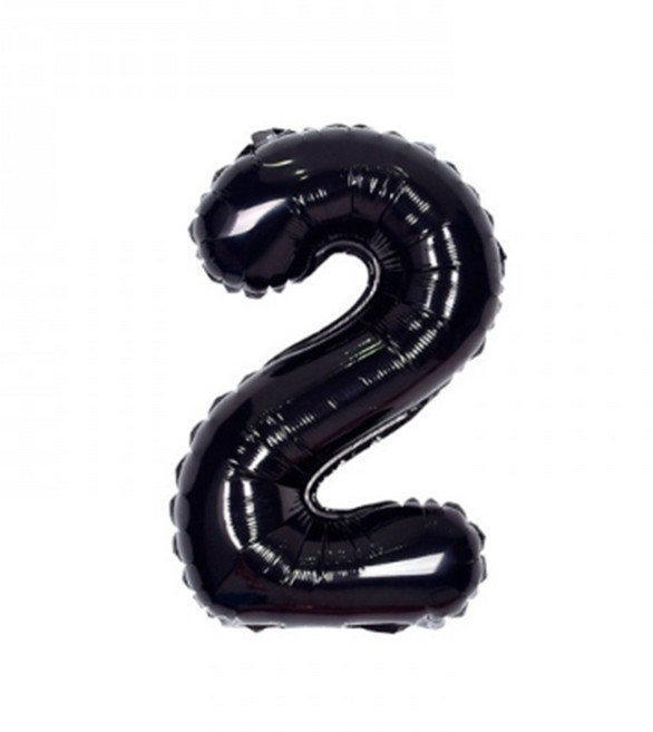 재미제이 숫자풍선(소형), 01.블랙숫자풍선(소)_2, 1개