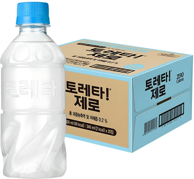 토레타 제로 무라벨 이온음료, 340ml, 20개 - 쿠팡