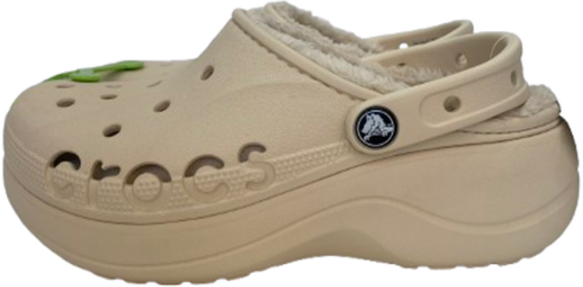 크록스 바야 플랫폼 라인드 클로그