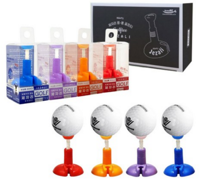 초간단1초 꽂지않고 티업 도망가지않는 제자리골프 티꽂이 4P선물세트, 선물세트(4P), 1개