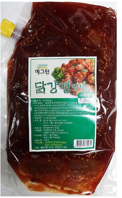 예그린 닭강정양념 2.2kg / 치킨 소스, 1개, 중앙공원 본상품선택
