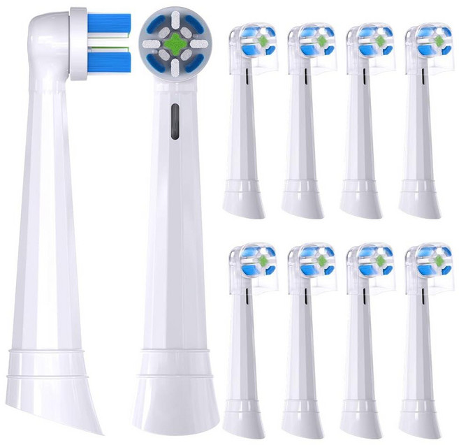 Oral-B iO 3/4/5/6/7/8/9/10 시리즈 얼티밋 클린 전동 칫솔 교체 브러시 헤드와 호환 오랄비 iO 전동 칫솔용 10팩 블랙 179908, 화이트