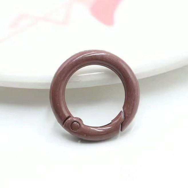 25mm 彈簧扣 寶藍色 鑰匙圈 圓形彈簧圈, 25mm彈簧扣卡其色,3個裝, 1個