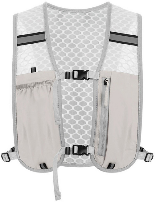 리뉴보 흔들림없는 초경량 러닝 조끼 마라톤 베스트 스마트폰 수납, 그레이