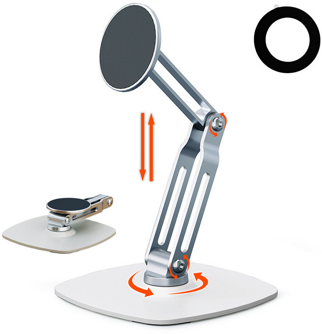 비티냐 360도 회전 아이패드 태블릿 맥세이프 거치대, 실버화이트, 1개