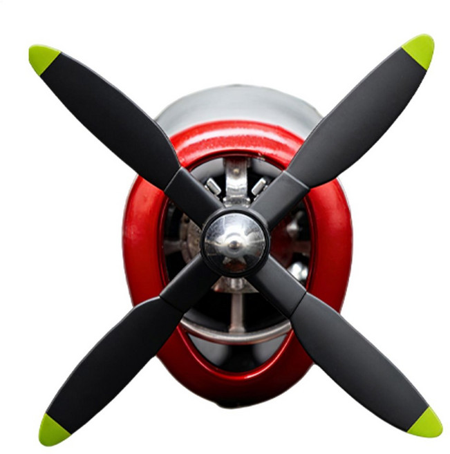 전투기 모양 에어벤트 방향제 장식 프로펠러 회전 비행기 오래 지속되는 향 자동차 클립 공기청정제 탈취제 (배송지-중국)