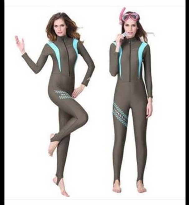 連體長袖泳衣, 情侶防曬服成人薄款全身連體泳衣水母服浮潛服潛水衣