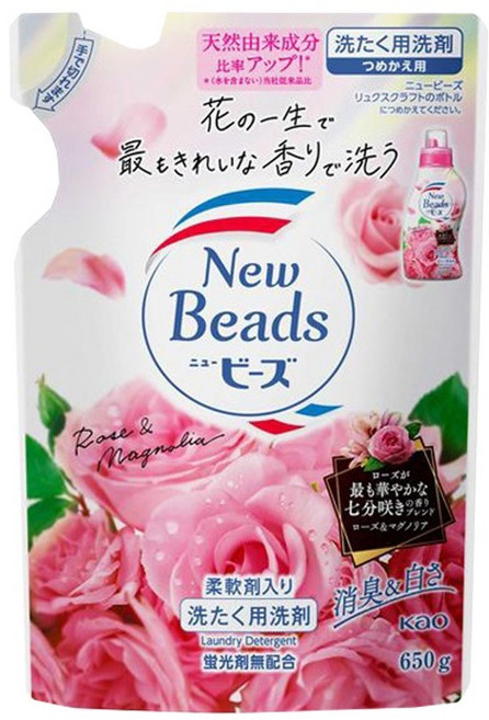 花王 New Beads 植物香氛洗衣精 補充包, 1個