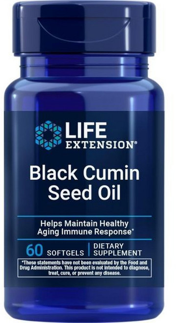 라이프익스텐션 Life Extension Black Cumin Seed Oil 60 softgels Pack of 2, 2개, 60정