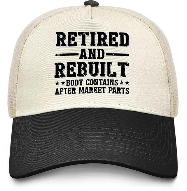 Liabiliies Retired and Rebuilt 엉덩이 무릎 교체 부품 모자 남성용 아빠 재미있는 생일 선물 여성용 시안 블루 단일 사이즈 366335 9353327