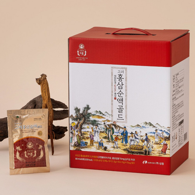 [강개상인 공식몰] 고려홍삼 순액골드 80ml X 60포 (6년근 70일 자연건조 홍삼 농축액)