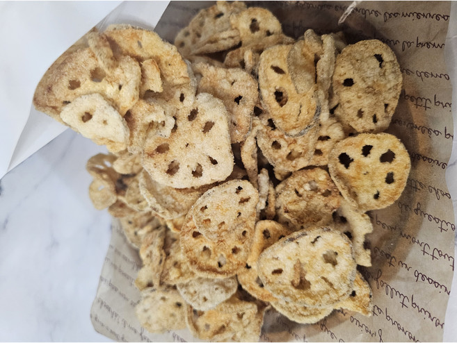 정성을 담은 바삭한 찹쌀 연근부각, 3개, 100g