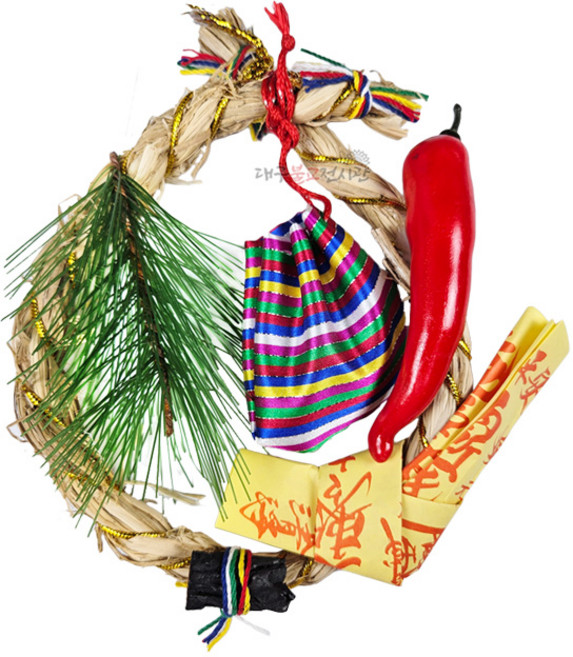 금줄(소) 비방비법 부적 사업 금전 재수 고사 불교용품 무속용품, 금줄+영업재수부, 1개