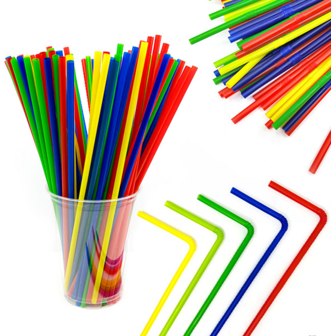 색빨대 일자 주름 (자바라) 100개입, 일자 100개입