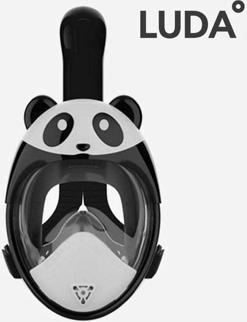 루다 원터치버클형 상어 유아 스노쿨링마스크 어린이 KC인증제품, 판다 원터치버클형
