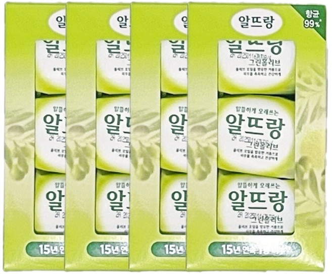 알뜨랑 그린올리브 비누, 140g, 12개입