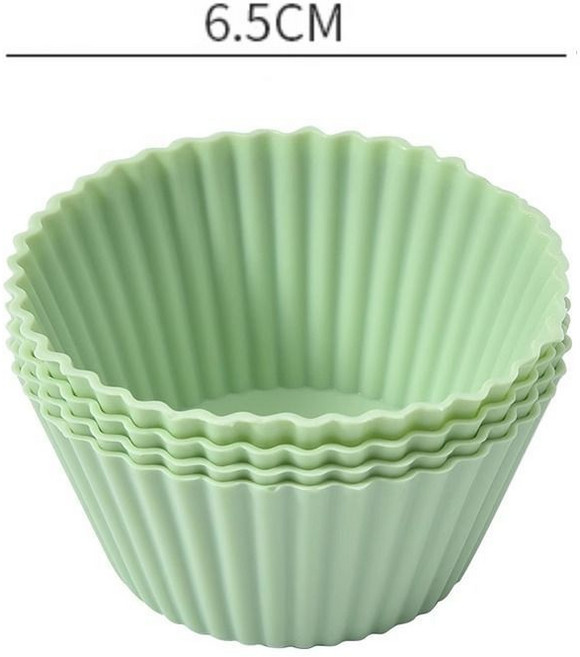 食品級硅膠蛋糕模具，耐高溫，可蒸可烤, 1個, 【圓形圖案5個】