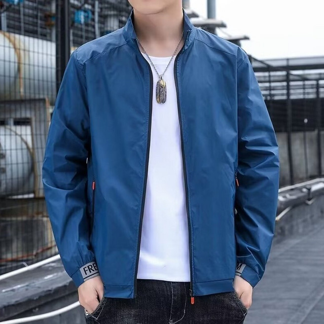 뉴네임 중년 남성 경량 바람막이 자켓 간절기 등산 점퍼 루즈핏