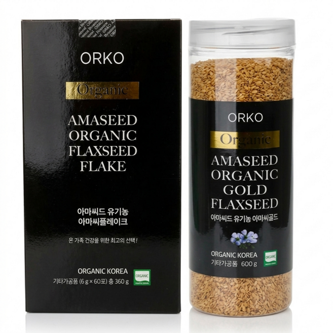 유기농 아마씨 플래이크 360g(6g x 60개입) + 유기농 아마씨 골드 600g (세트)