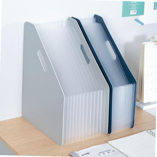 델리 12분류 폴딩 도큐먼트 델리파일박스 파일박스, 라이트그레이, 1개